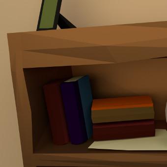 Low Poly Bookshelf